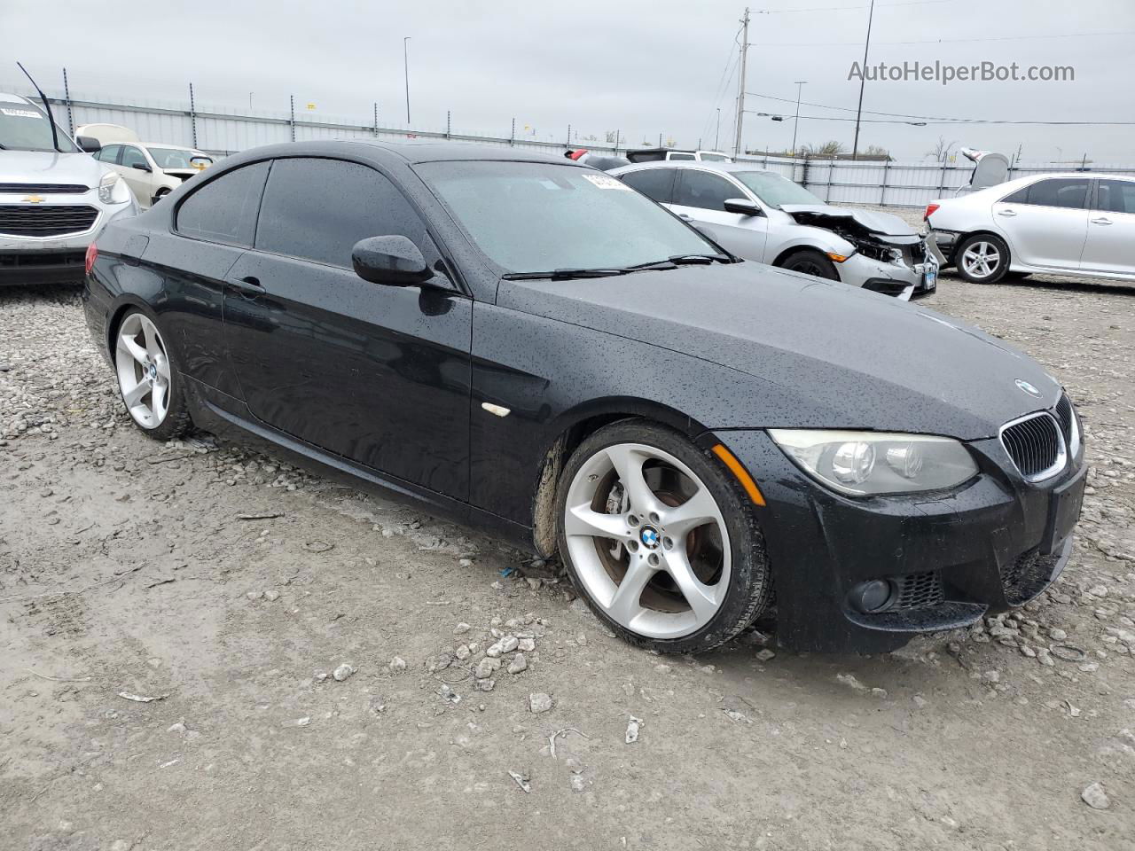 2012 Bmw 335 I Черный vin: WBAKG7C53CE802423