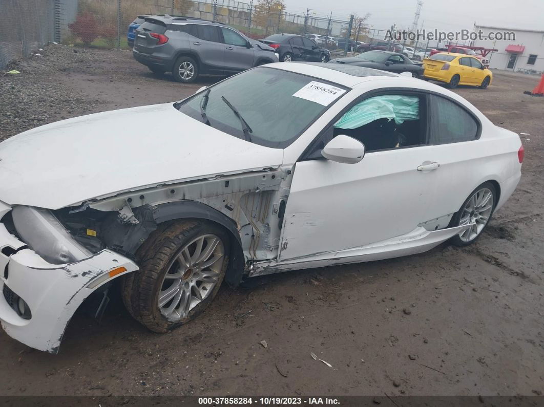 2013 Bmw 335i White vin: WBAKG7C57DJ438158