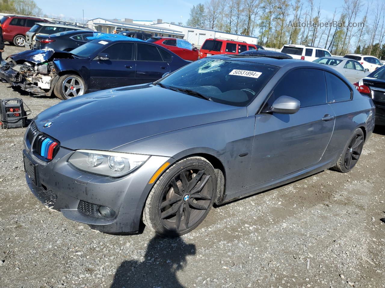 2012 Bmw 335 I Silver vin: WBAKG7C58CE802725