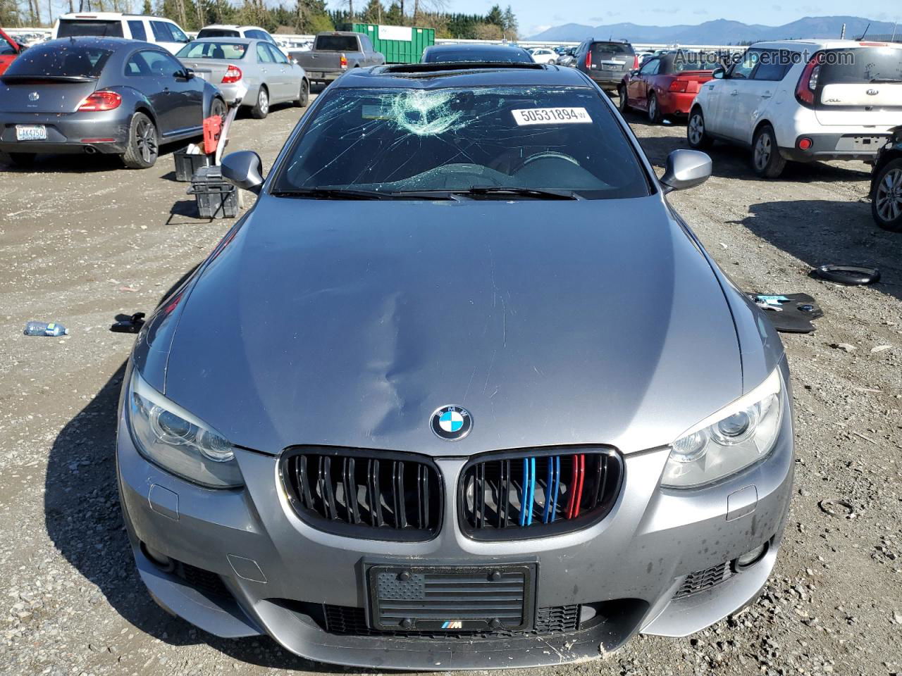 2012 Bmw 335 I Silver vin: WBAKG7C58CE802725