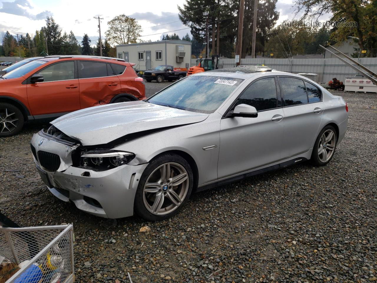 2014 Bmw 550 I Silver vin: WBAKN9C55ED680917