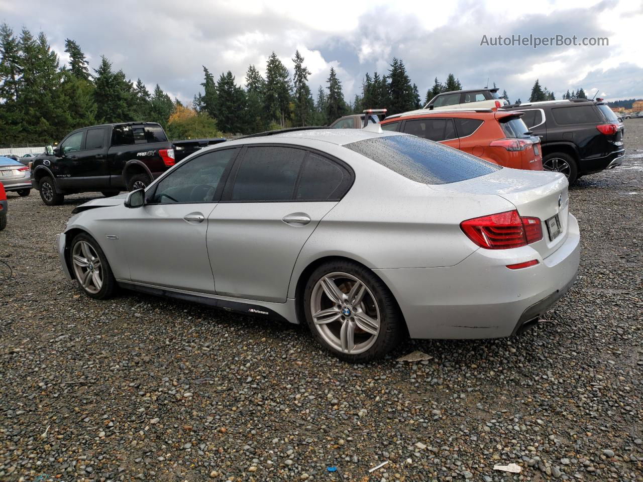 2014 Bmw 550 I Silver vin: WBAKN9C55ED680917