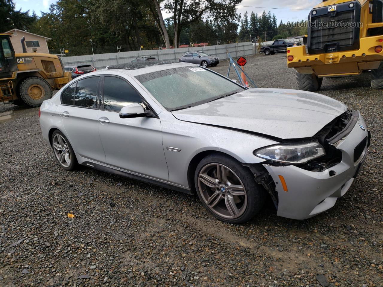 2014 Bmw 550 I Silver vin: WBAKN9C55ED680917