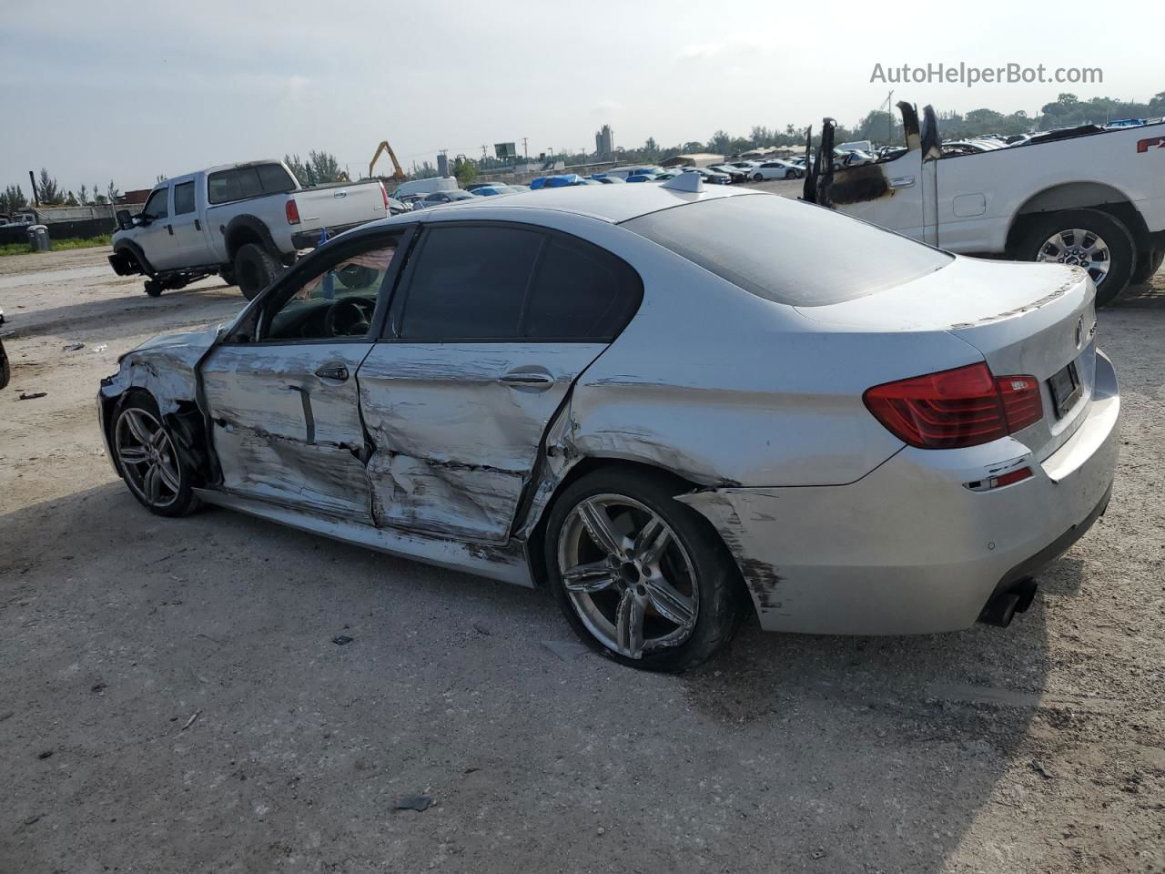 2014 Bmw 550 I Silver vin: WBAKN9C59ED682184