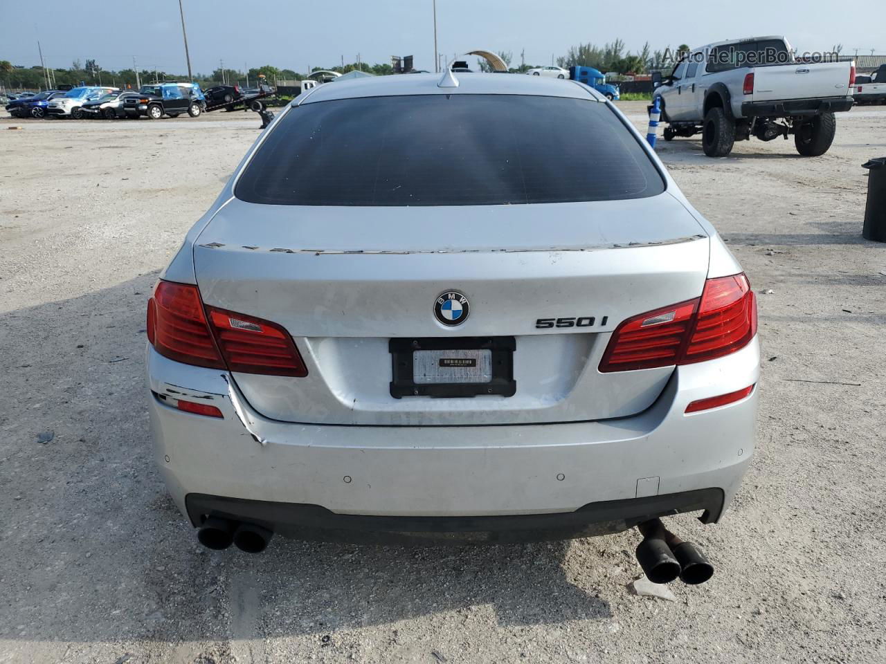 2014 Bmw 550 I Silver vin: WBAKN9C59ED682184