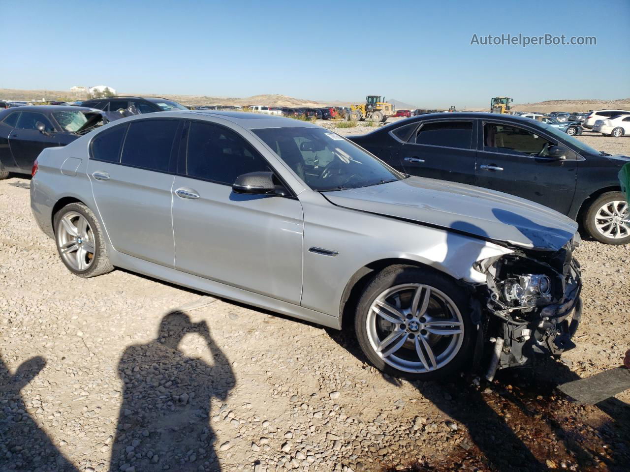 2016 Bmw 550 Xi Silver vin: WBAKP9C54GD980459