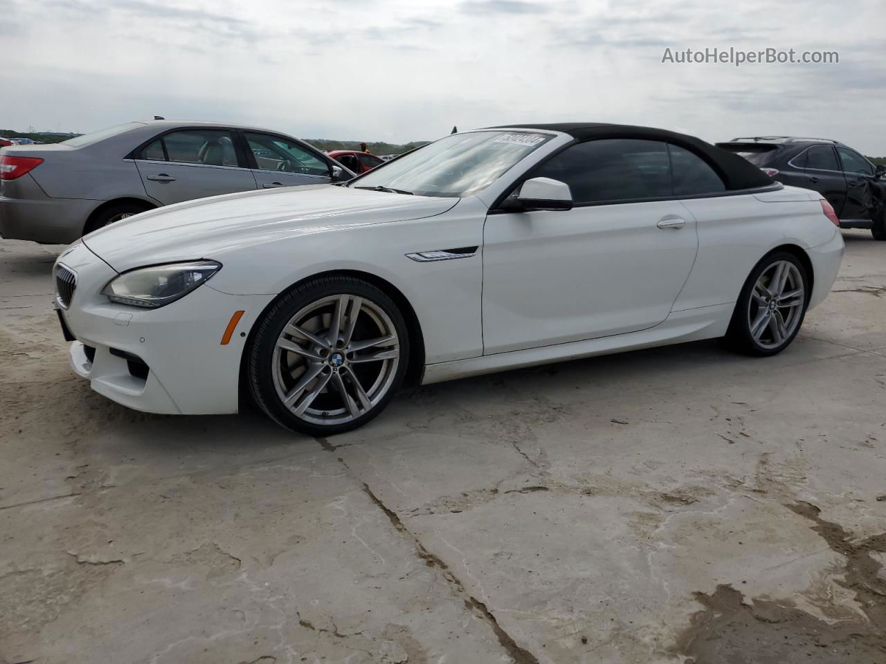 2014 Bmw 640 I White vin: WBALW7C56EDX58787