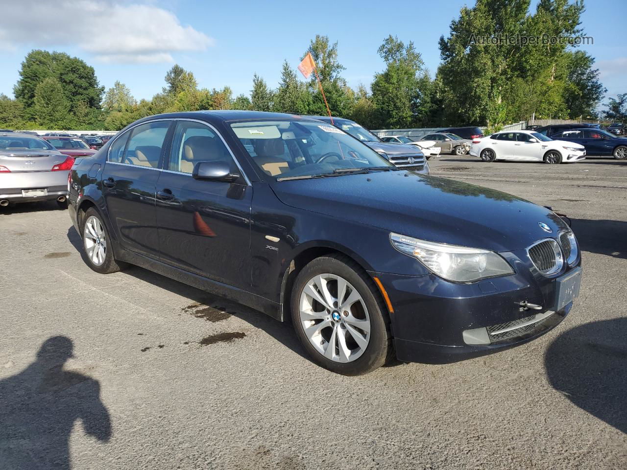 2010 Bmw 535 Xi Синий vin: WBANV9C52AC138476