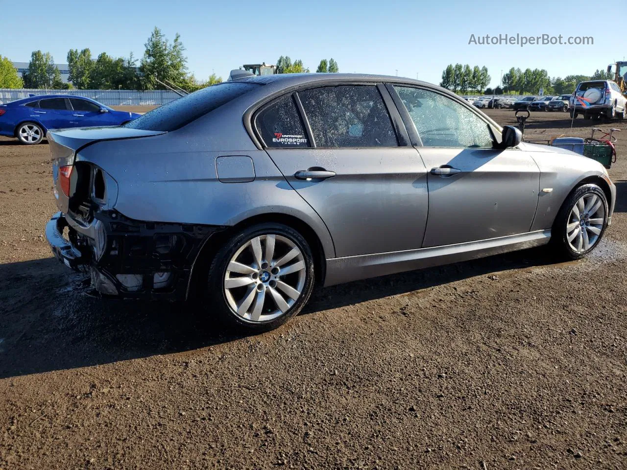 2011 Bmw 323 I Gray vin: WBAPG7G59BNM85892