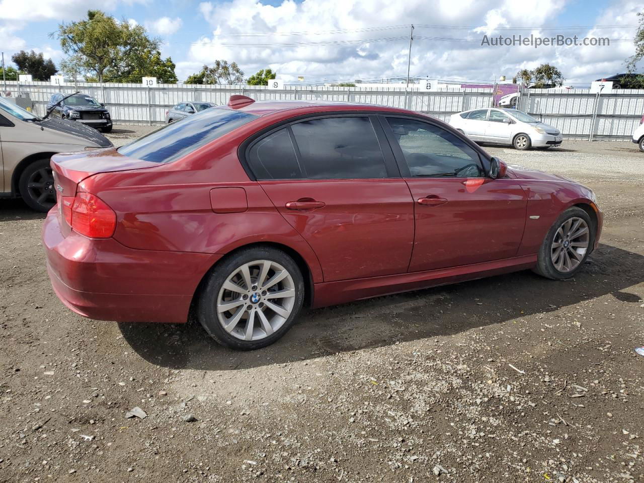 2011 Bmw 328 I Sulev Burgundy vin: WBAPH5G55BNM73112