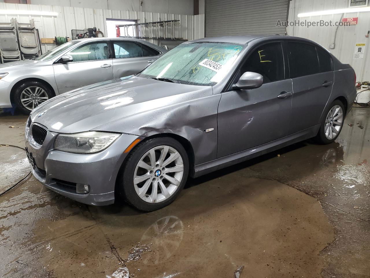 2011 Bmw 328 I Gray vin: WBAPH7C59BE460977