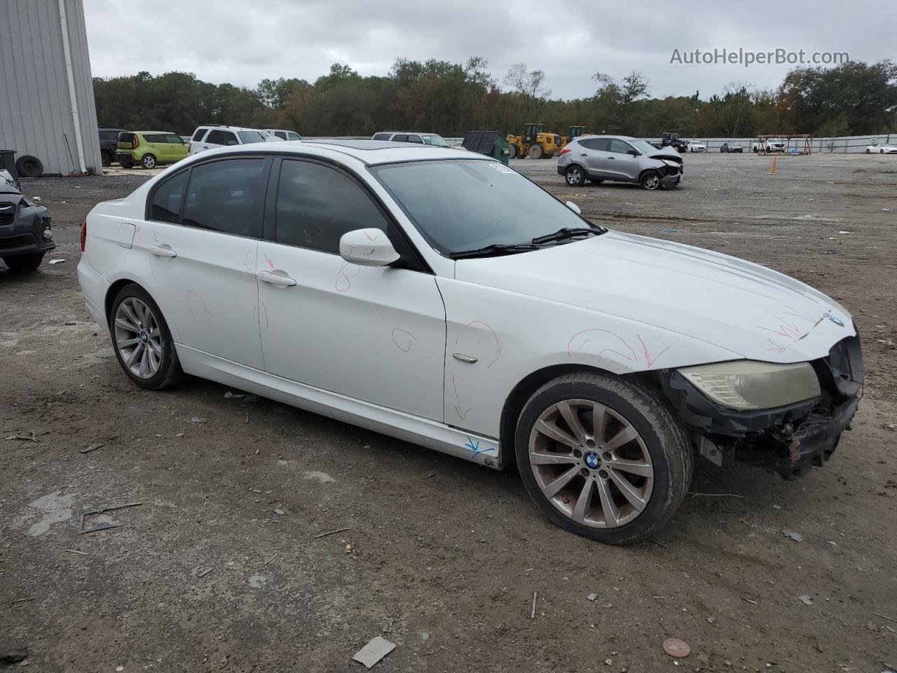 2011 Bmw 328 I White vin: WBAPH7G50BNM57699