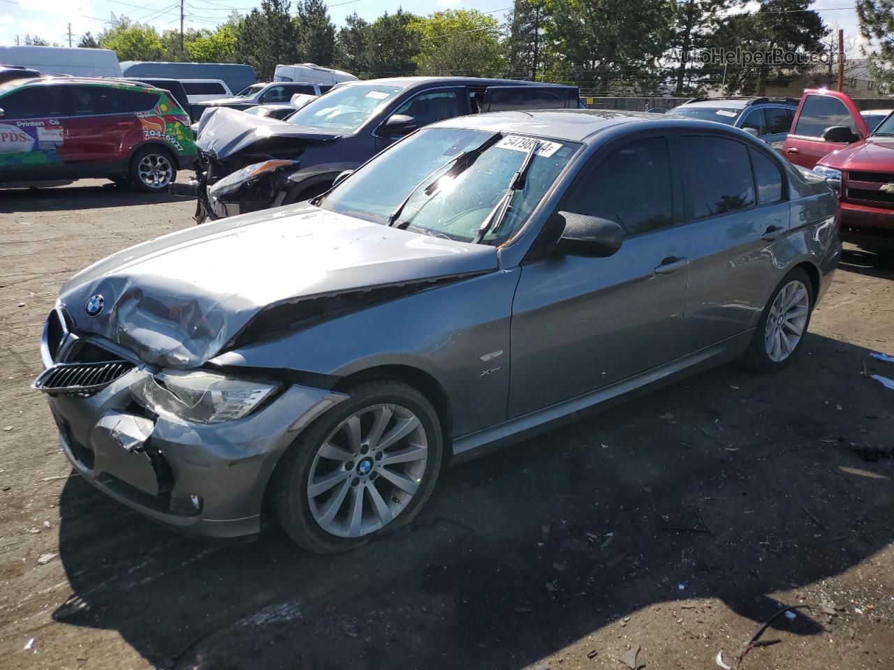 2011 Bmw 328 Xi Sulev Gray vin: WBAPK5C51BF124157