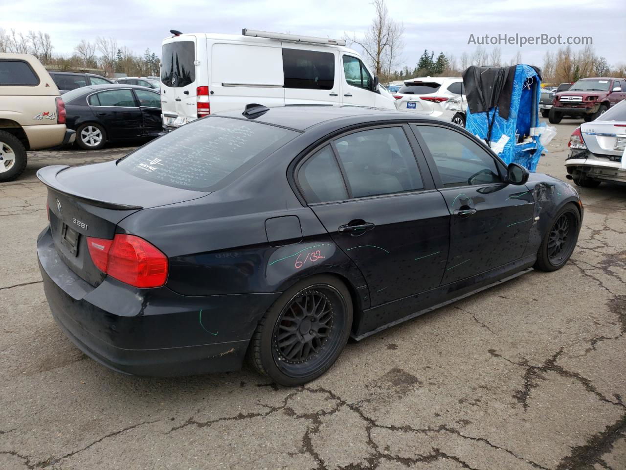 2011 Bmw 328 Xi Sulev Черный vin: WBAPK5C52BA658877