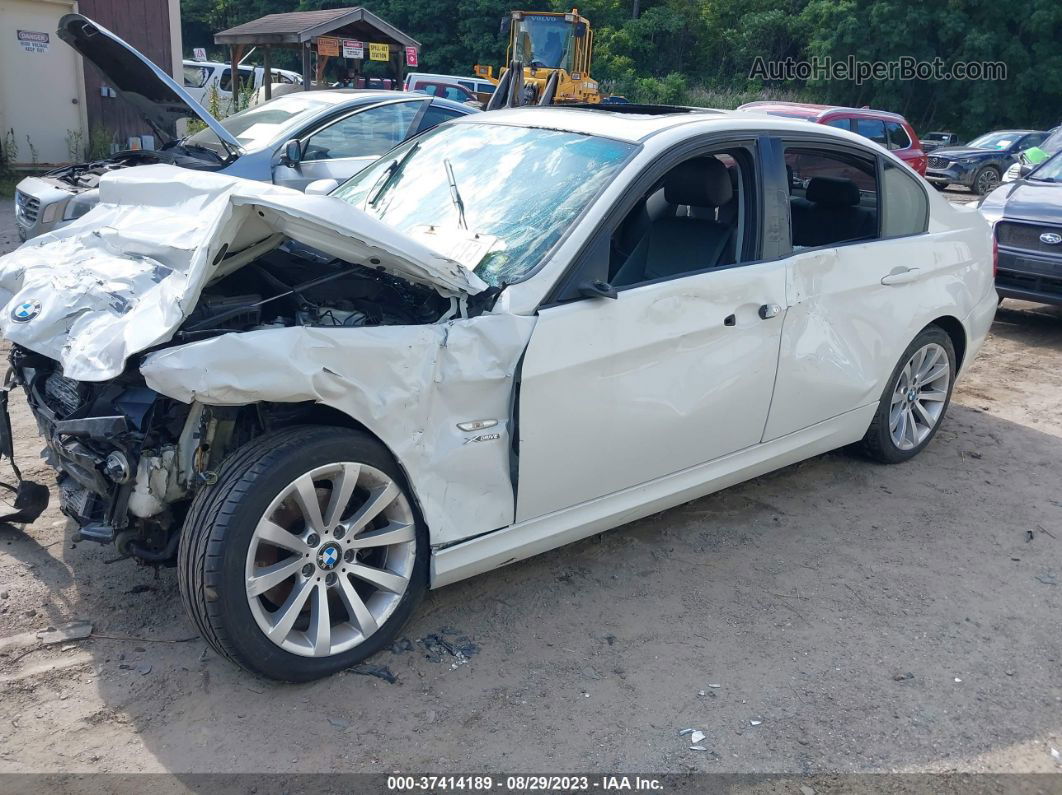 2011 Bmw 3 Series 328i Xdrive White vin: WBAPK5C52BF124930