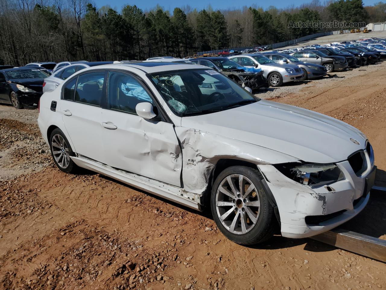 2011 Bmw 328 Xi Sulev White vin: WBAPK5C53BA656765