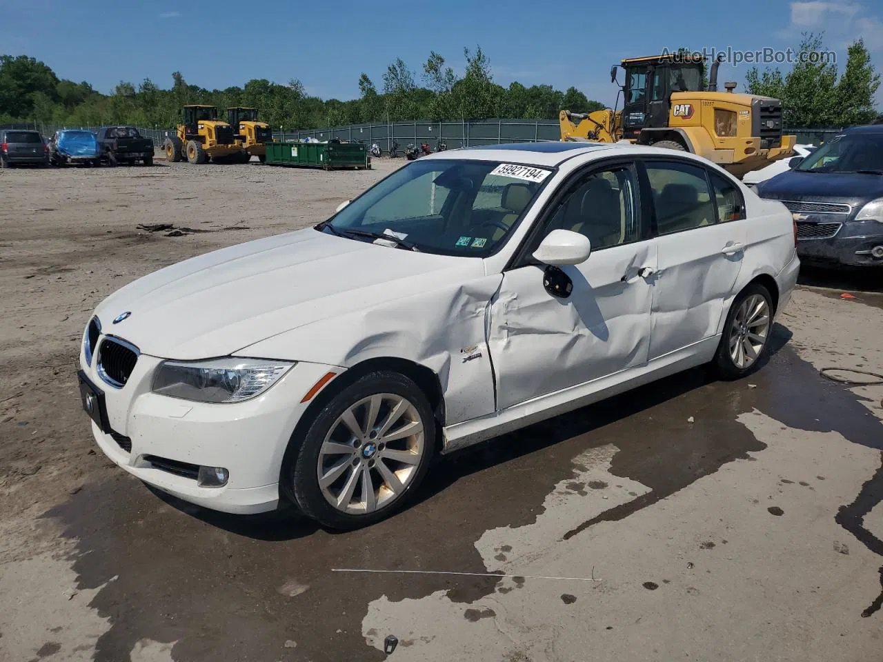 2011 Bmw 328 Xi Белый vin: WBAPK7C58BF086308