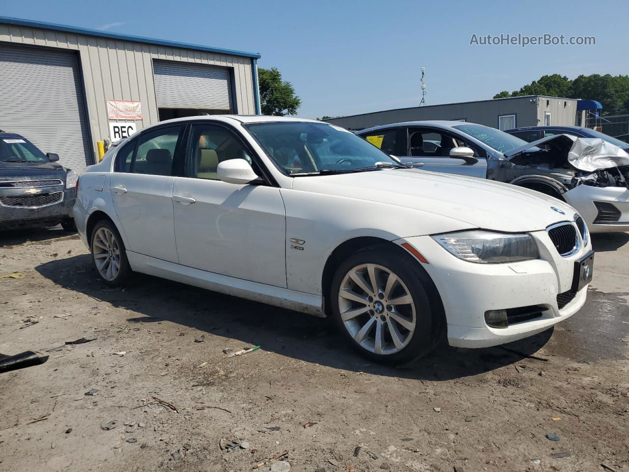 2011 Bmw 328 Xi White vin: WBAPK7C58BF086308