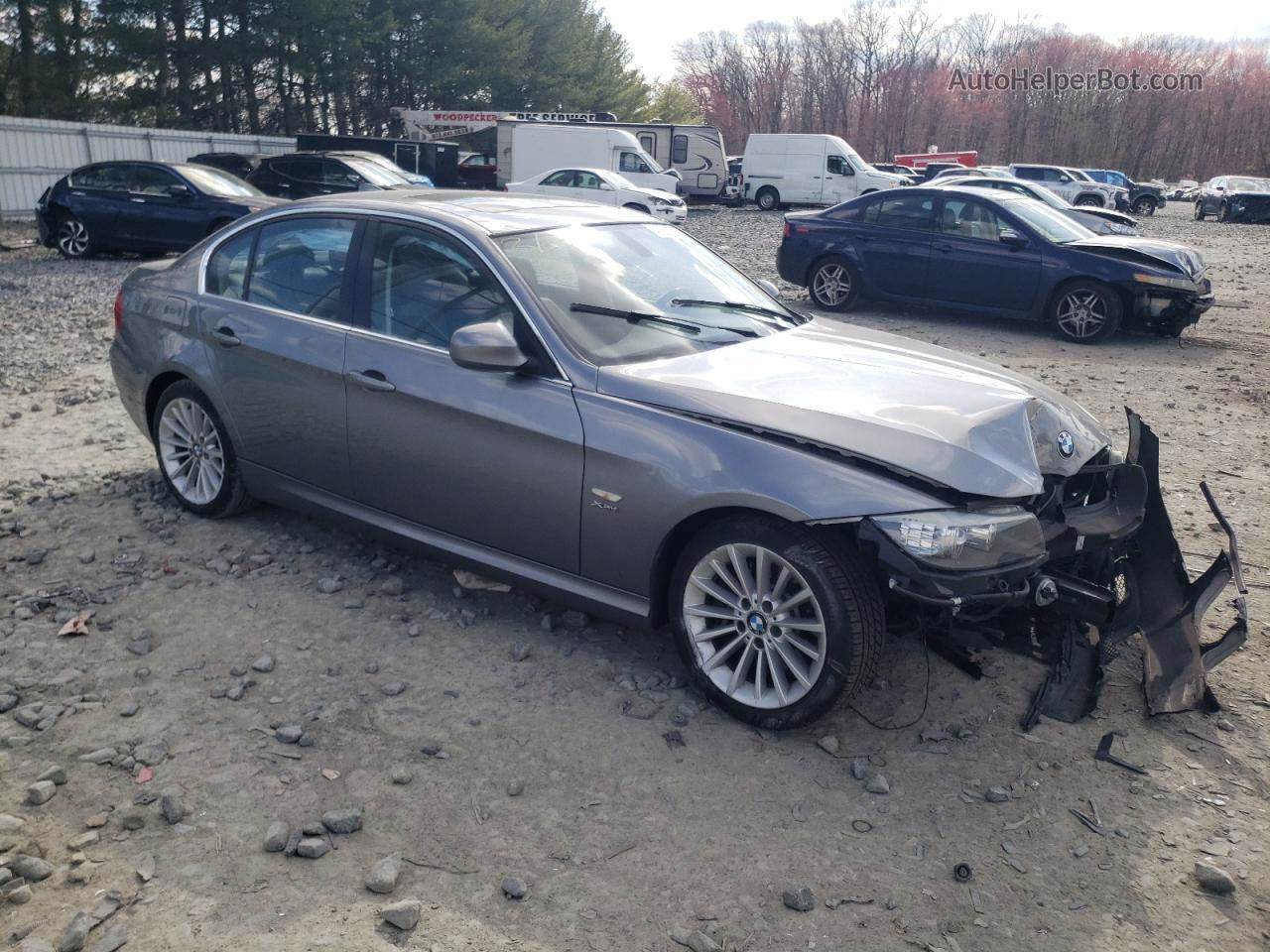 2011 Bmw 335 Xi Gray vin: WBAPL5C5XBA918844