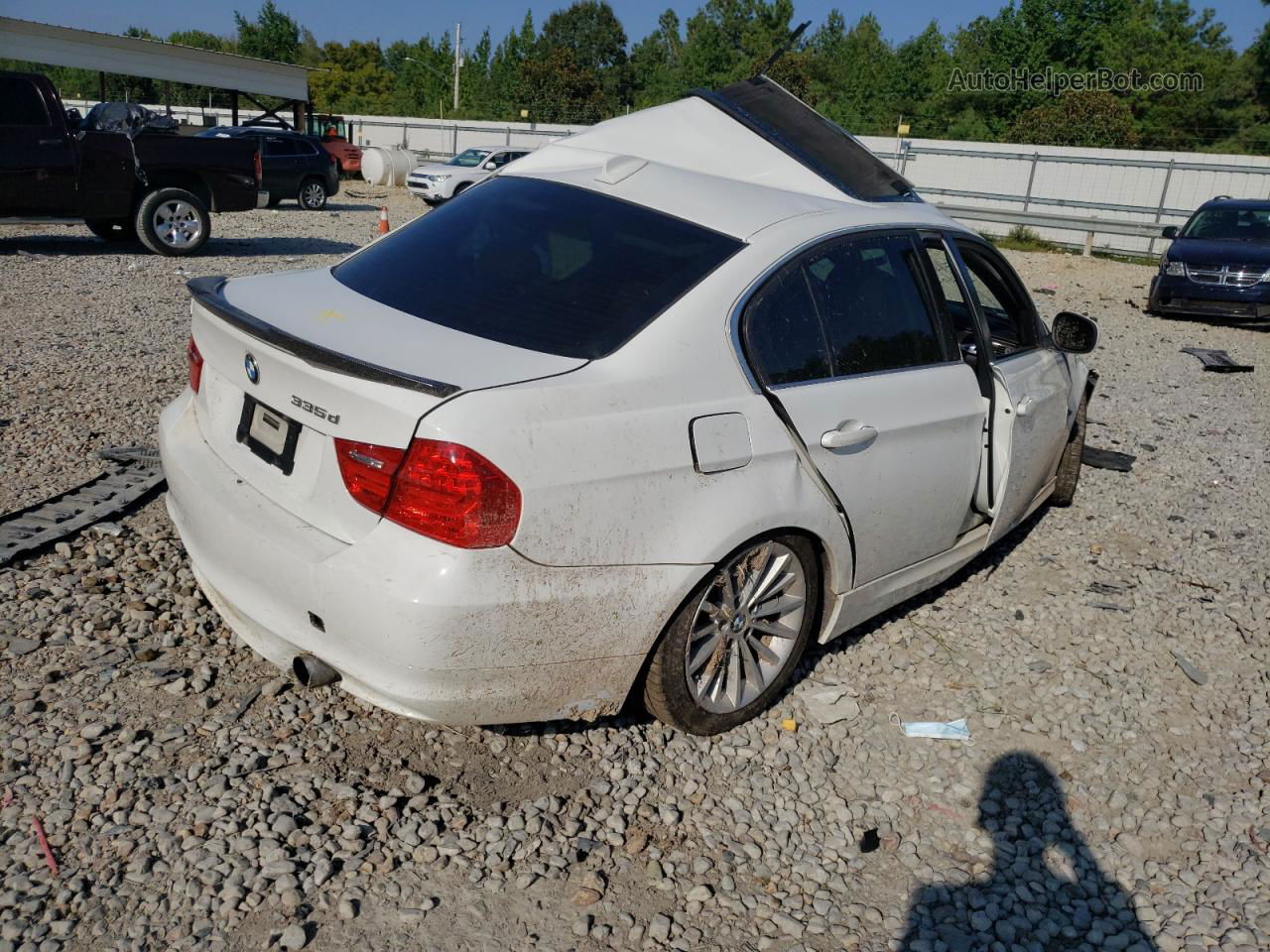 2011 Bmw 335 D White vin: WBAPN7C55BA949473