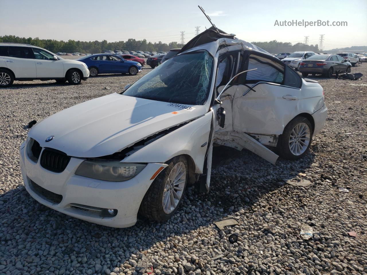 2011 Bmw 335 D White vin: WBAPN7C55BA949473