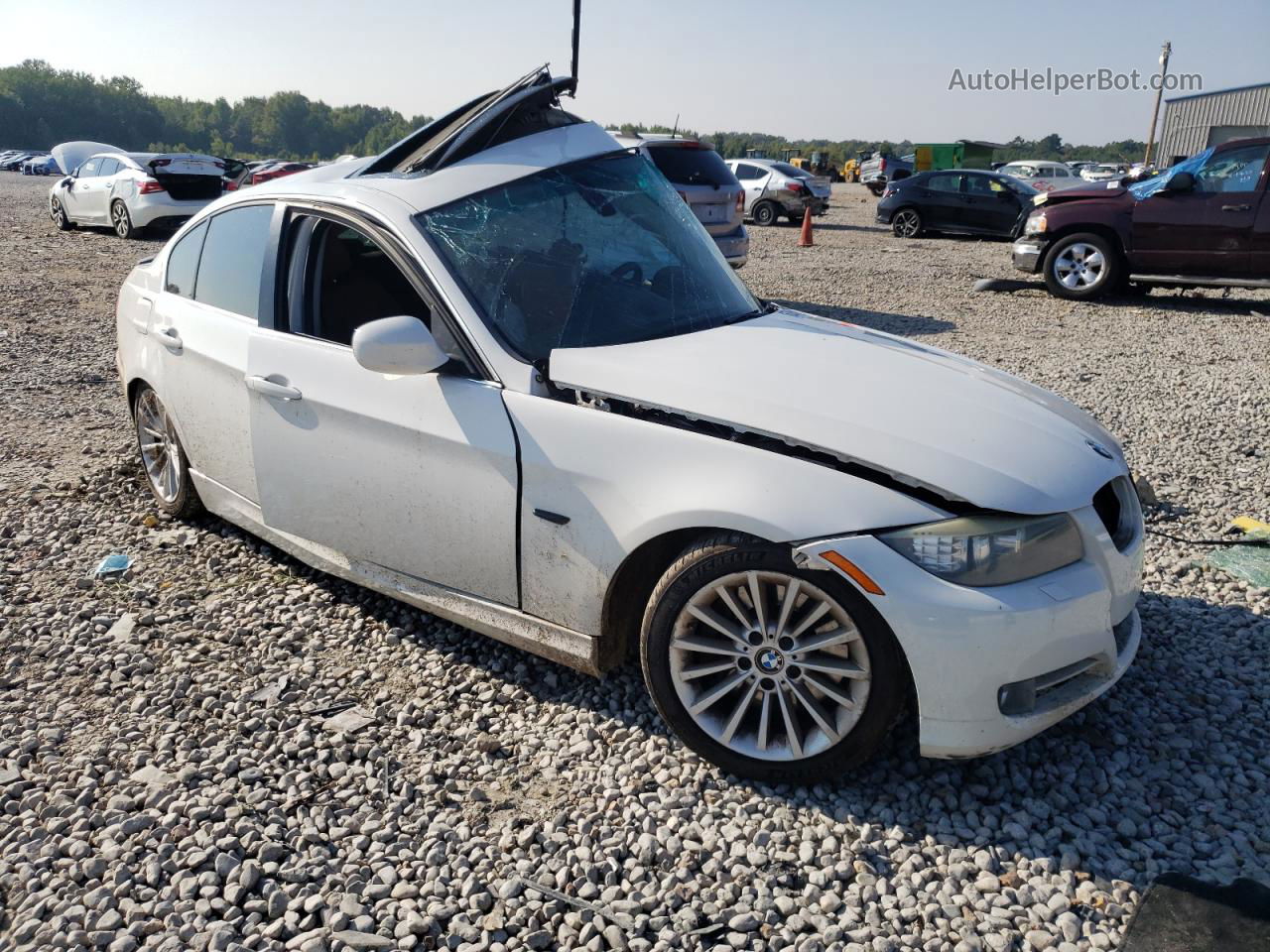 2011 Bmw 335 D White vin: WBAPN7C55BA949473