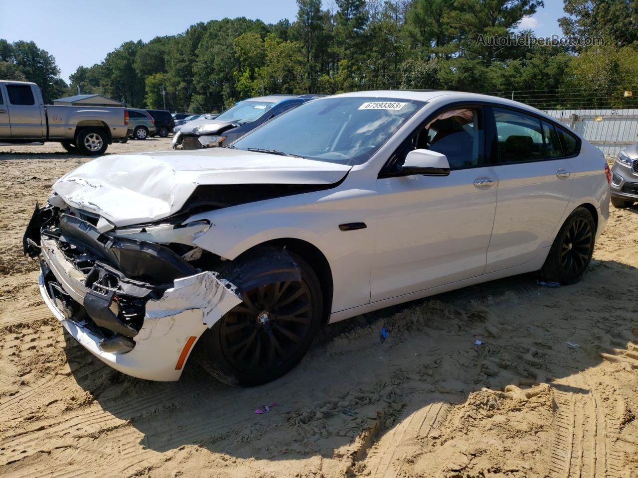 2010 Bmw 550 Gt White vin: WBASN4C50AC209034