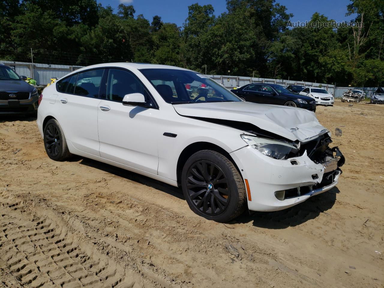 2010 Bmw 550 Gt White vin: WBASN4C50AC209034