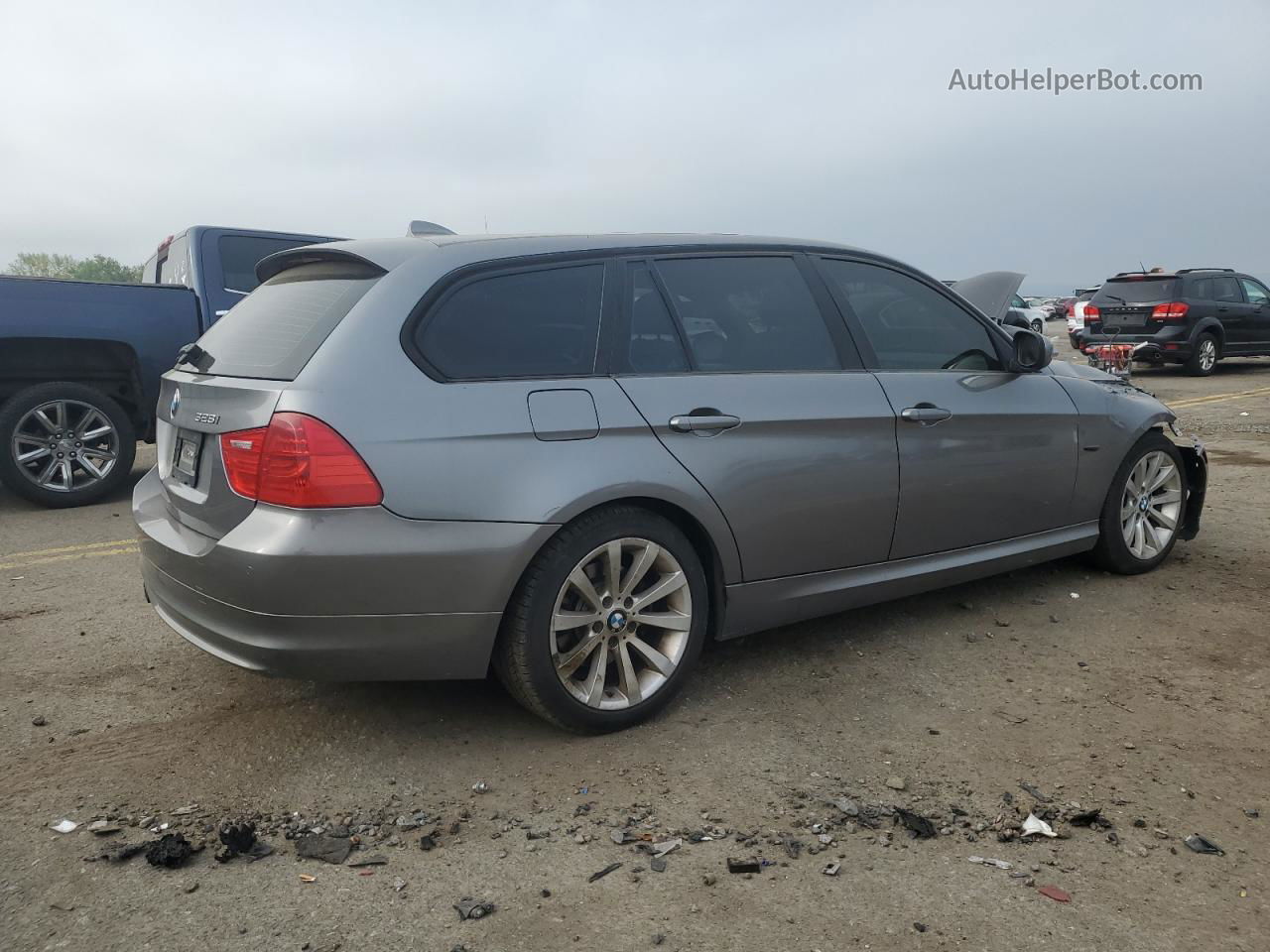 2012 Bmw 328 I Gray vin: WBAUT9C51CA192416