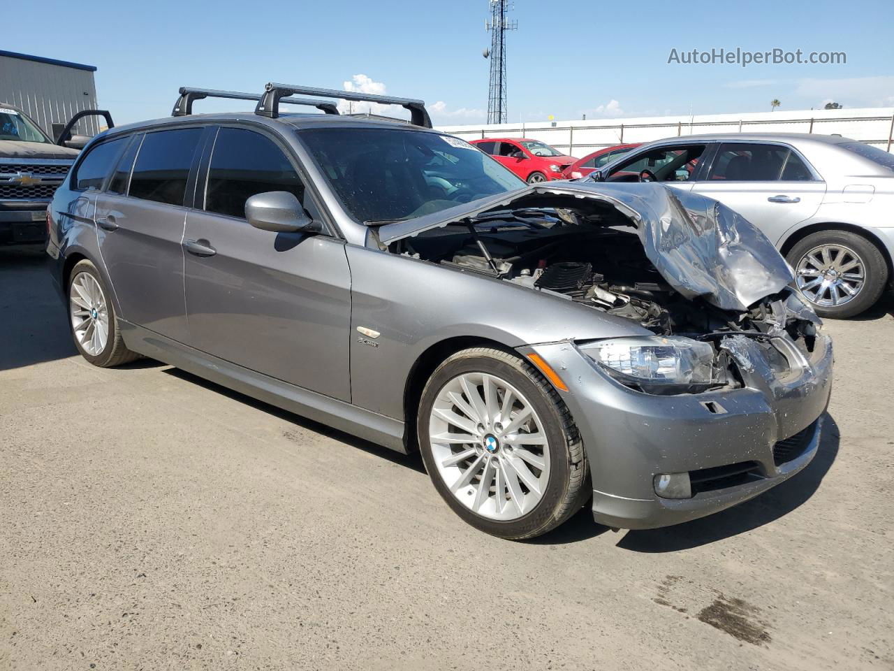 2011 Bmw 328 Xi Gray vin: WBAUU3C53BA541536