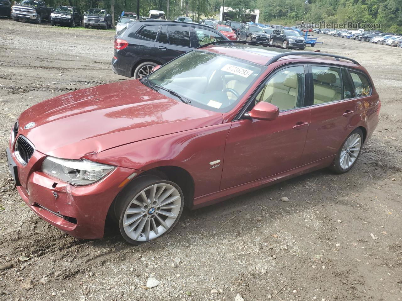 2012 Bmw 328 Xi Red vin: WBAUU3C55CA951255