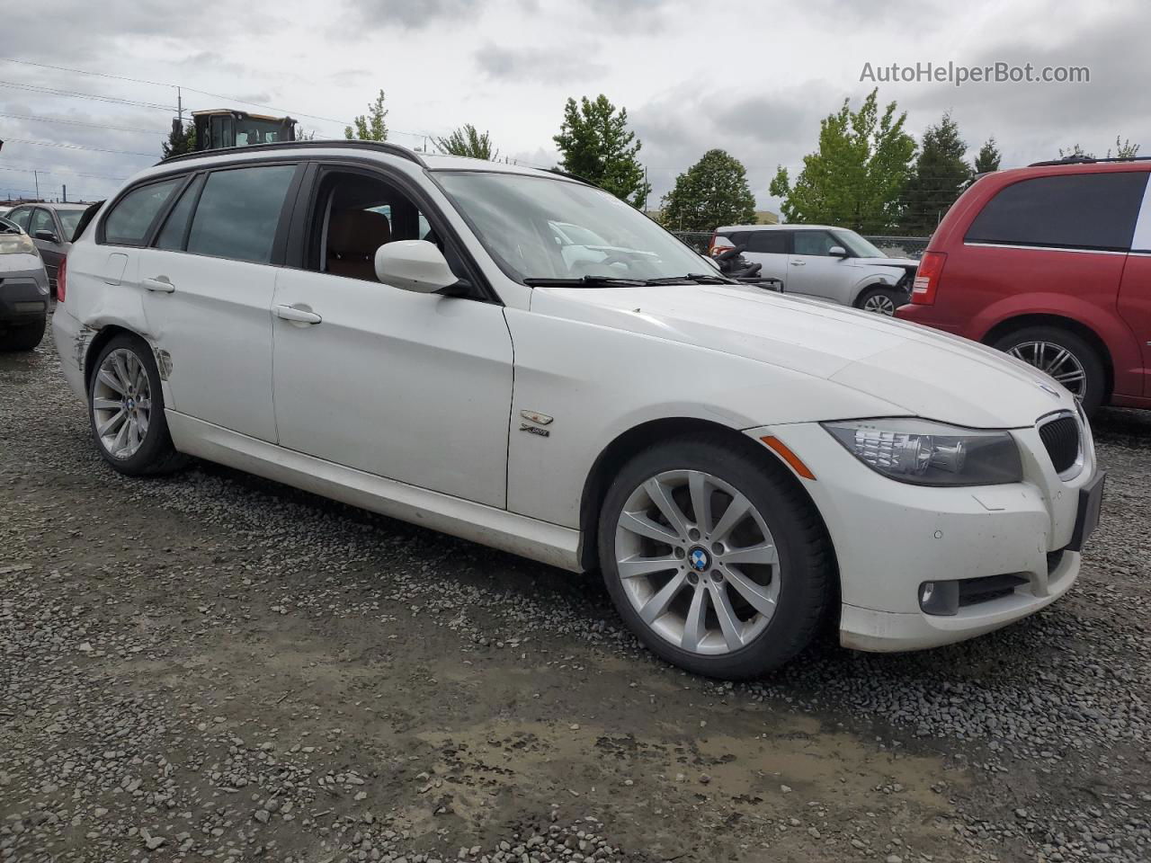 2012 Bmw 328 Xi White vin: WBAUU3C56CA543119