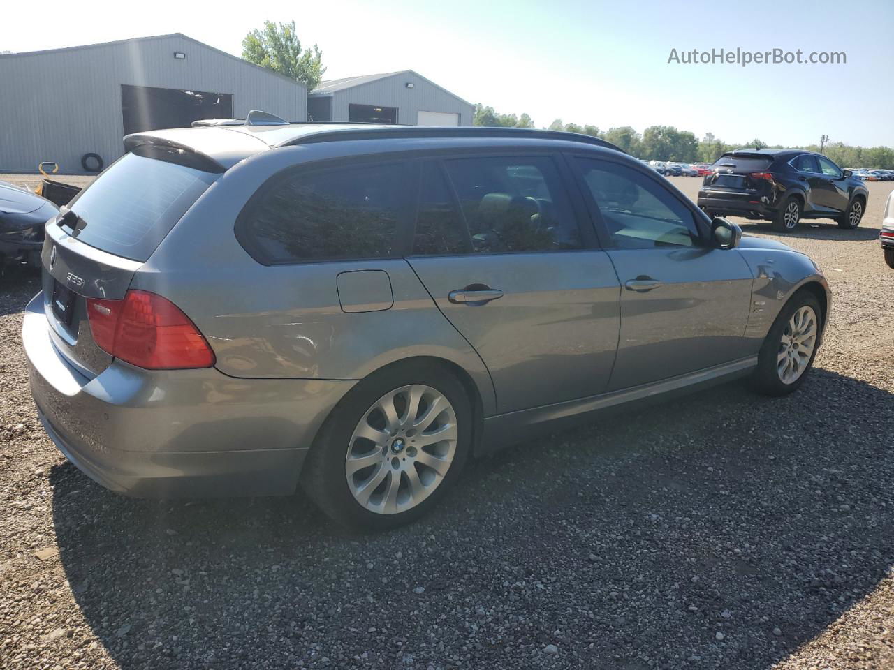 2012 Bmw 328 Xi Gray vin: WBAUU3C57CA543615