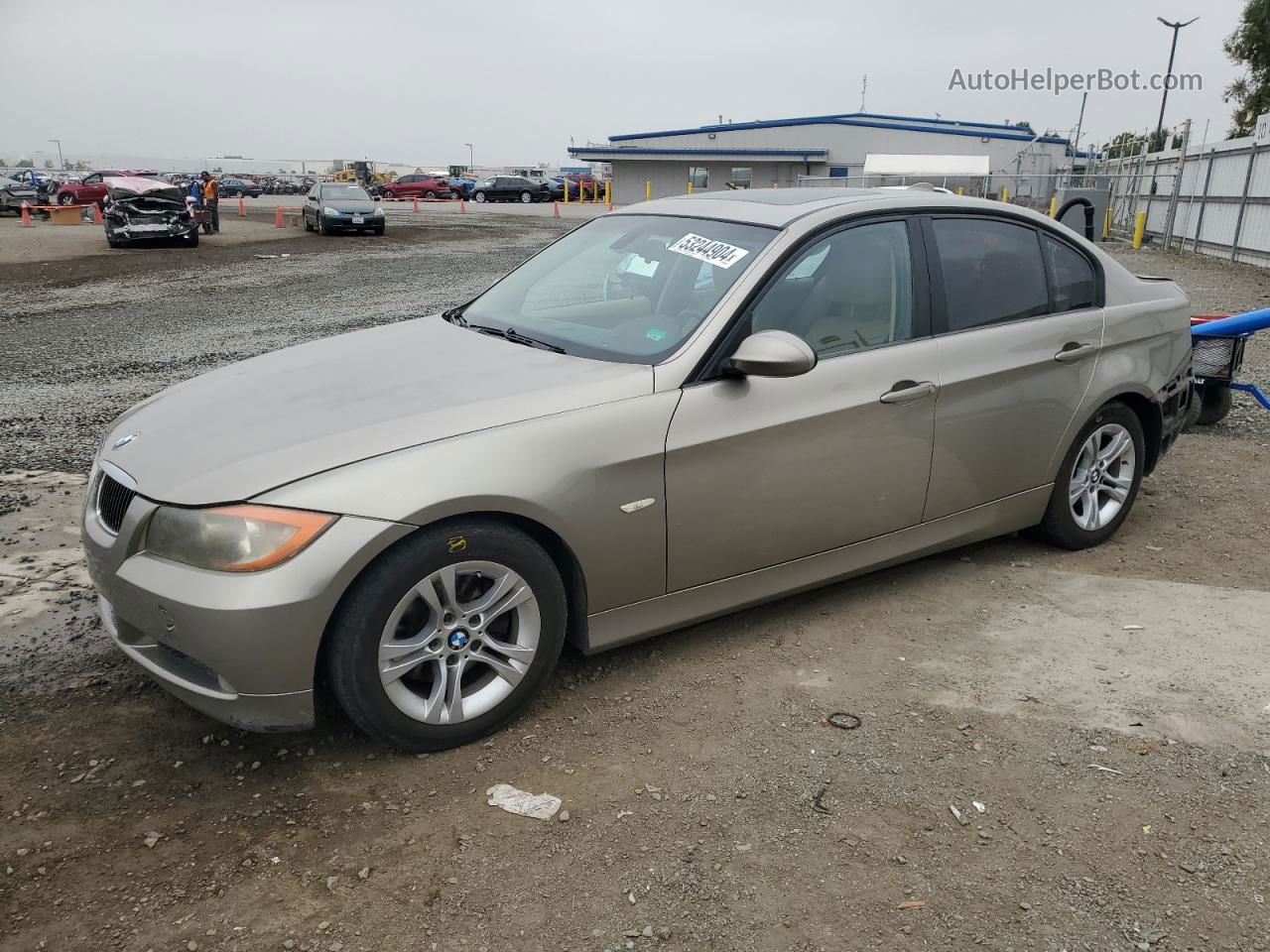 2008 Bmw 328 I Желто-коричневый vin: WBAVA33538KX87602