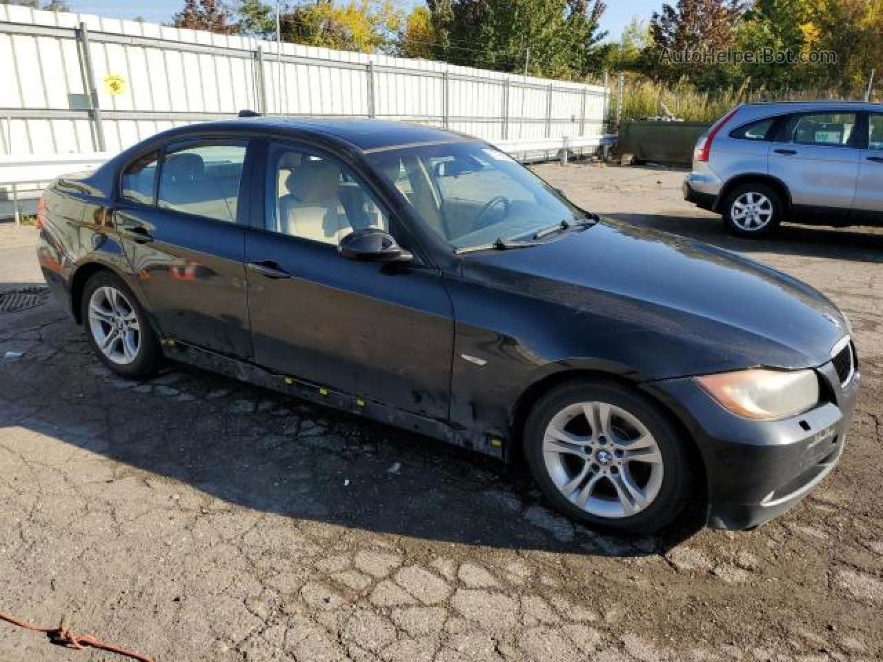 2008 Bmw 328 I Черный vin: WBAVA33558K054533