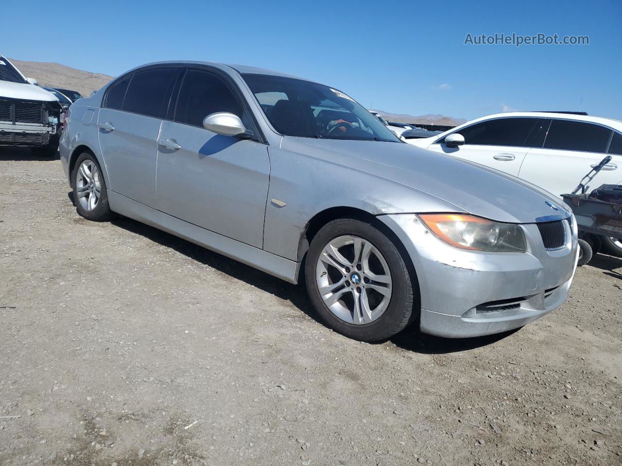 2008 Bmw 328 I Silver vin: WBAVA33558KX88749