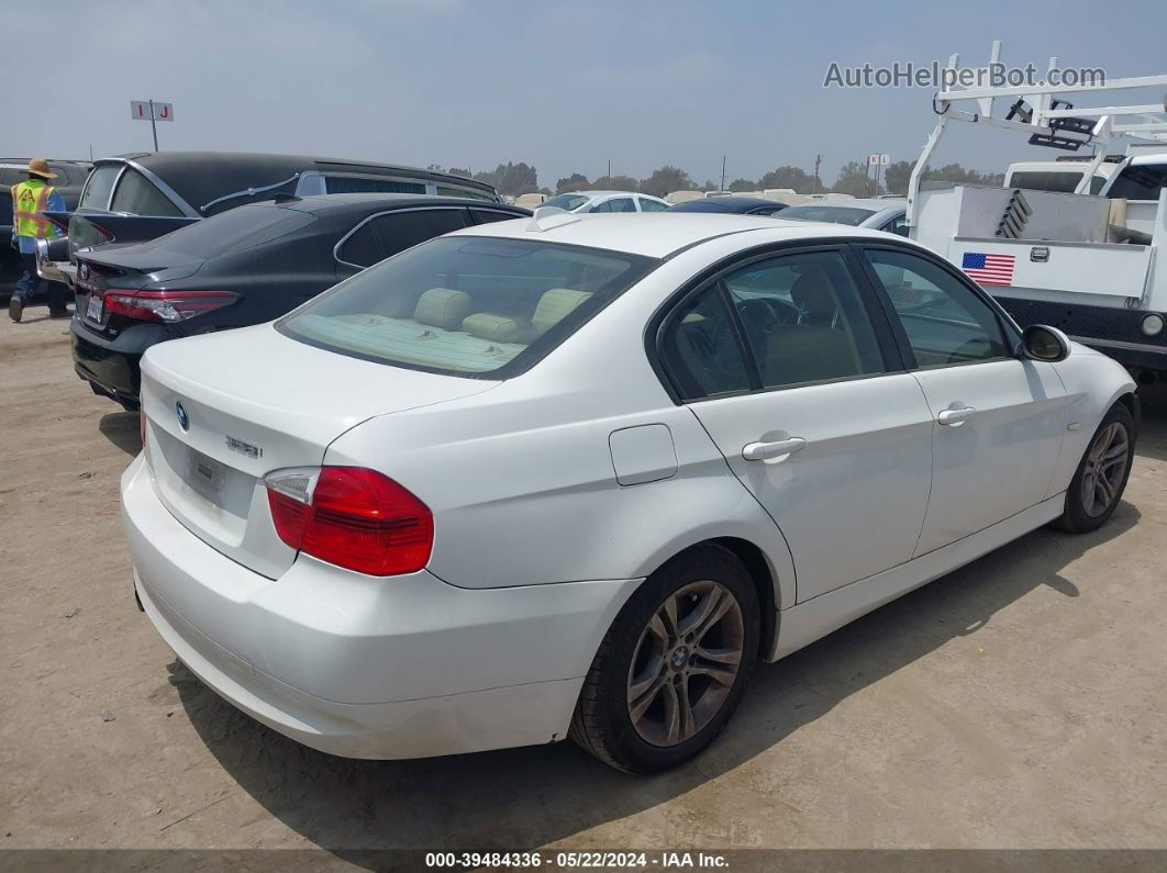 2008 Bmw 328i   White vin: WBAVA33558KX89142