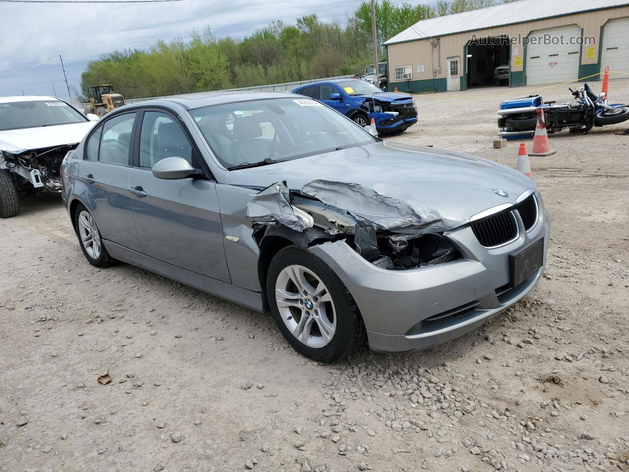 2008 Bmw 328 I Серый vin: WBAVA33568KX84130