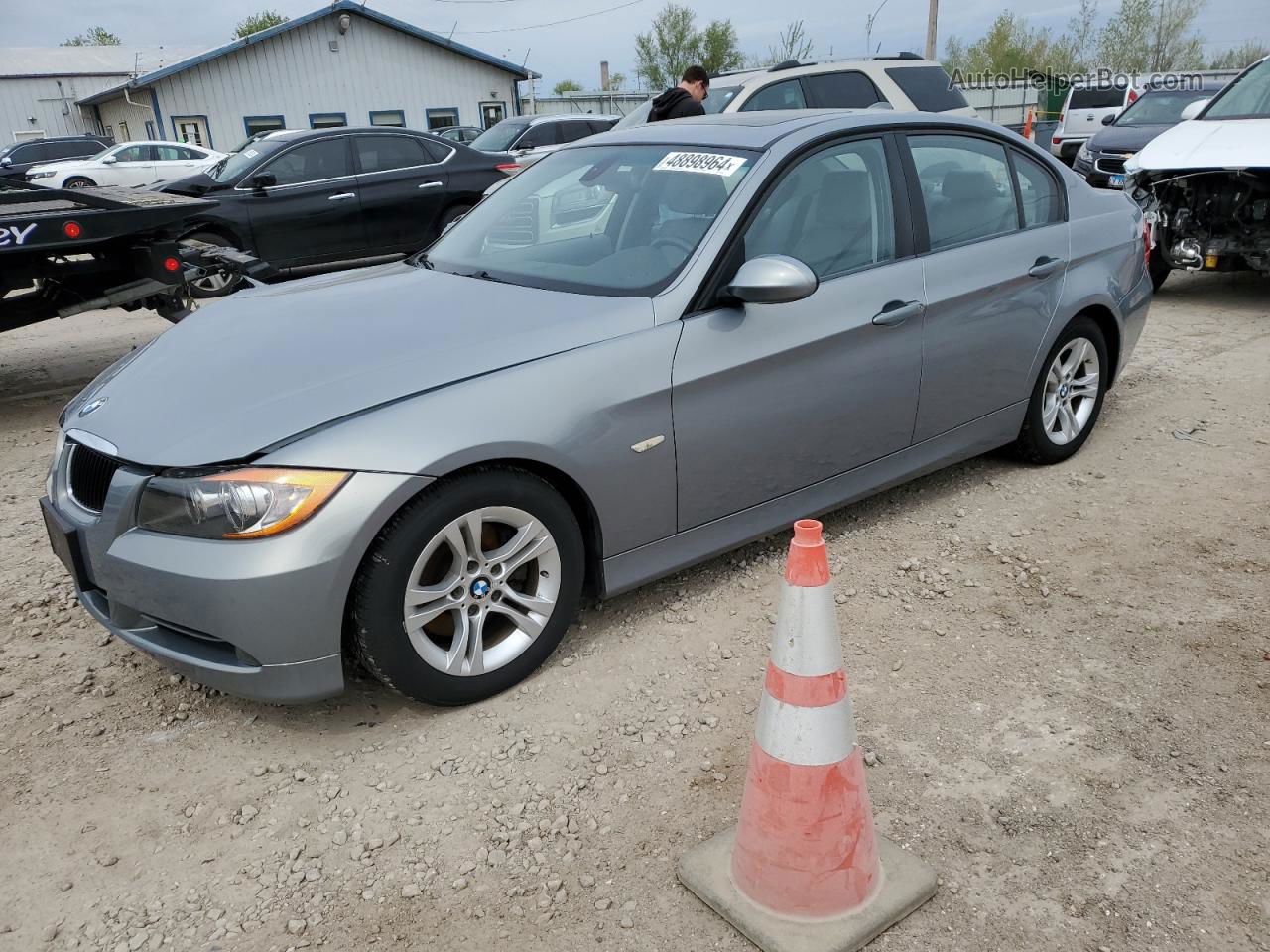 2008 Bmw 328 I Серый vin: WBAVA33568KX84130