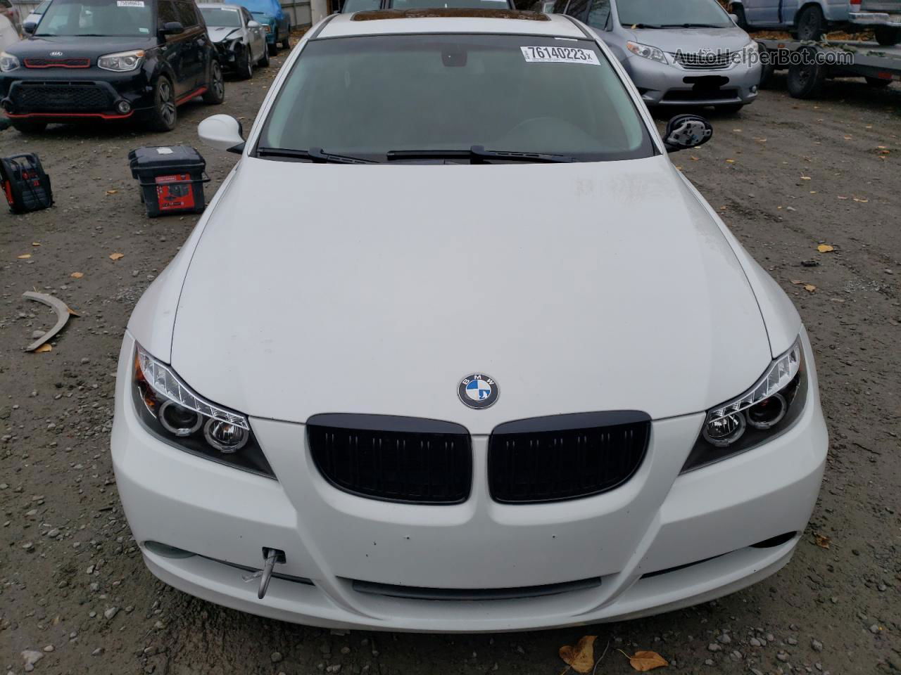 2008 Bmw 328 I White vin: WBAVA33568KX85729