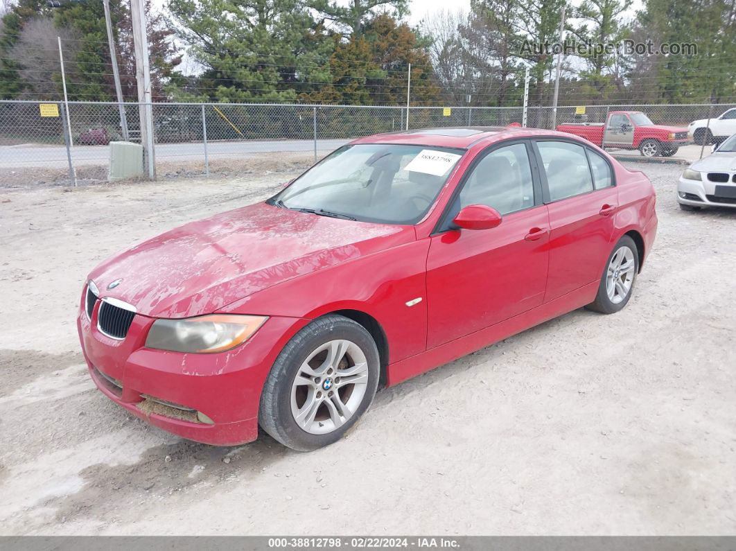 2008 Bmw 328i   Красный vin: WBAVA33568KX89151