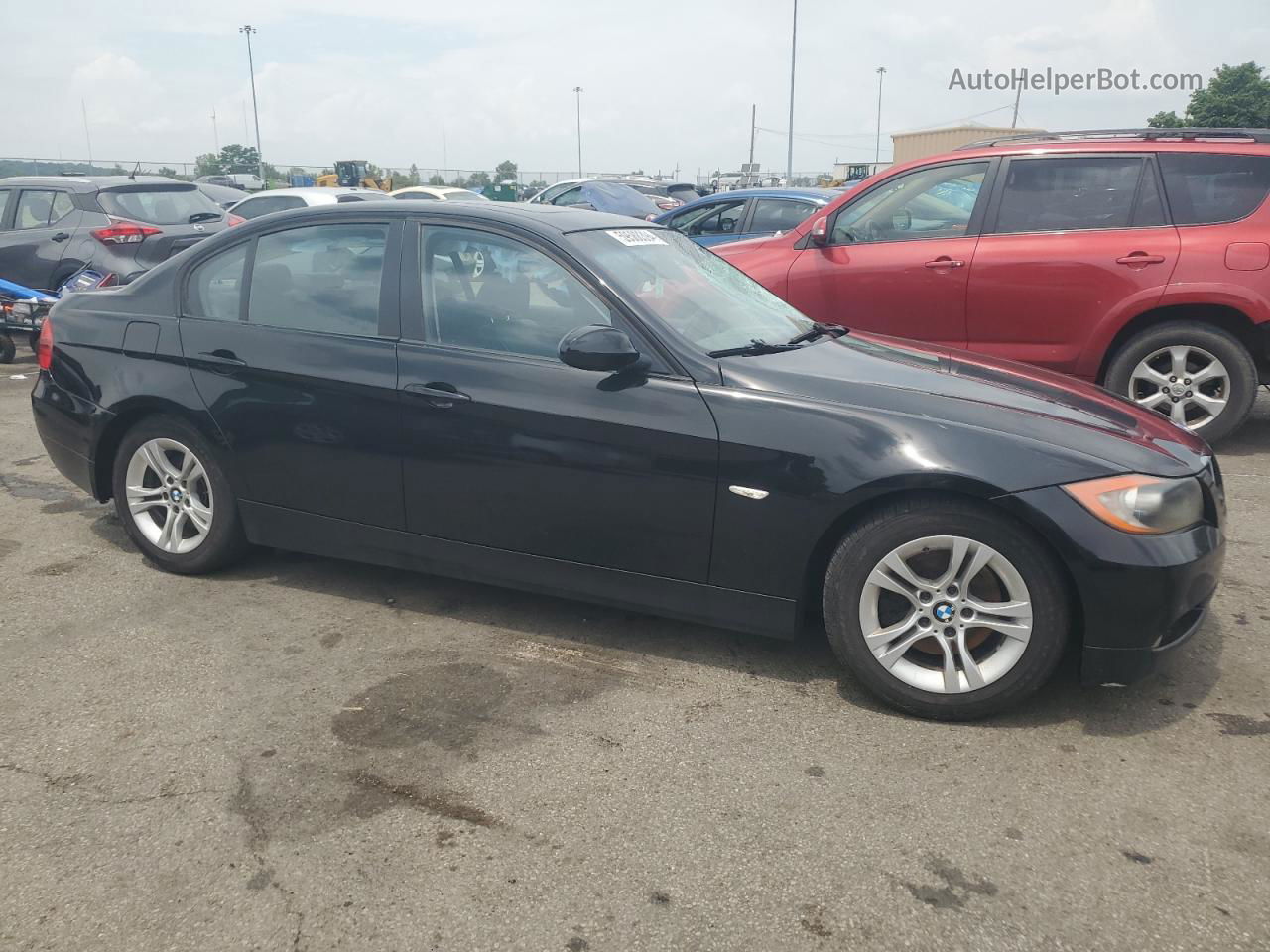 2008 Bmw 328 I Black vin: WBAVA33578KX86954