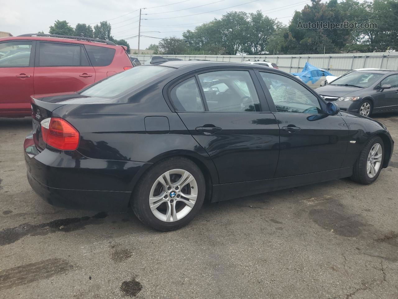 2008 Bmw 328 I Black vin: WBAVA33578KX86954