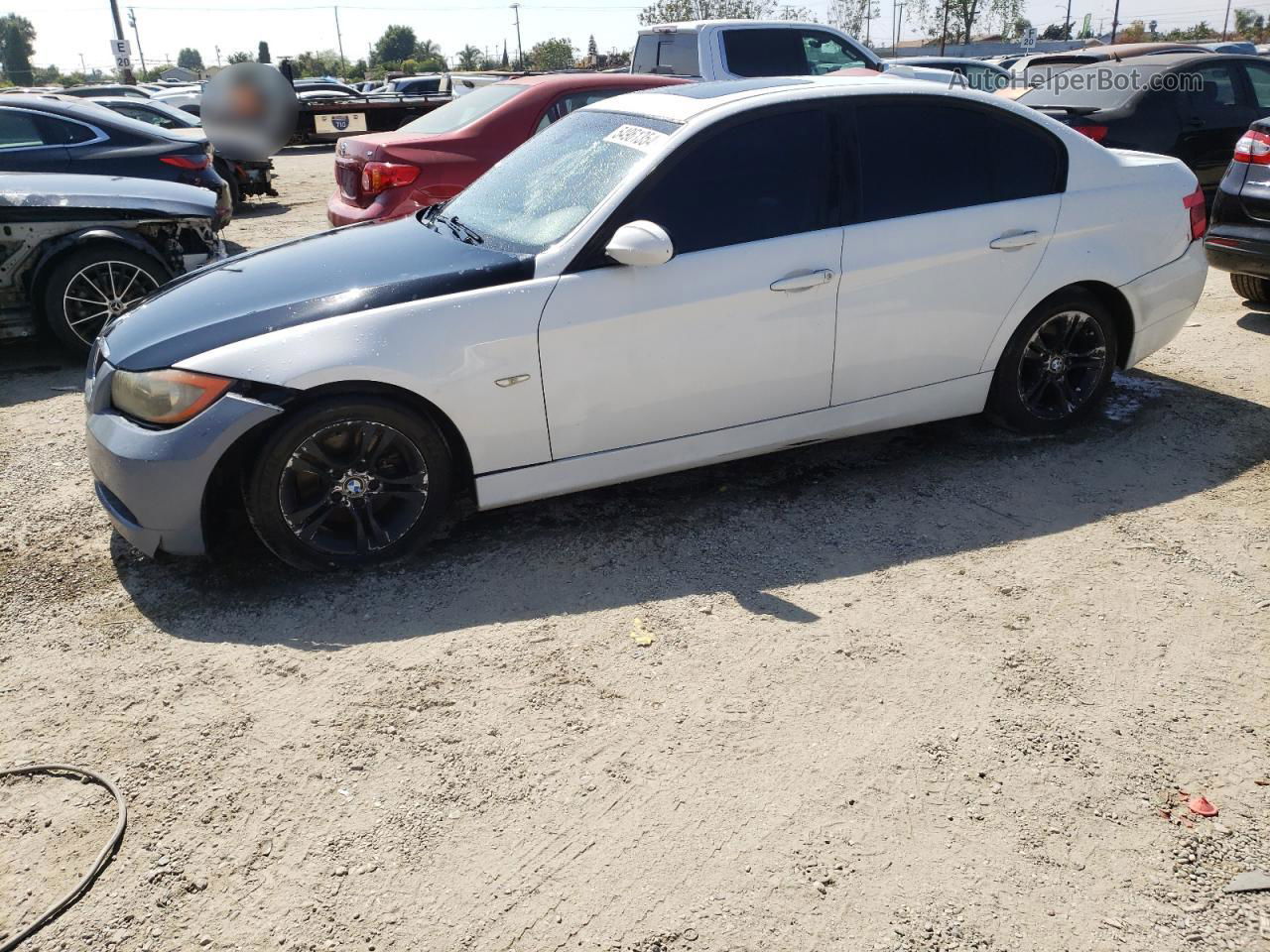 2008 Bmw 328 I White vin: WBAVA33588KX88101