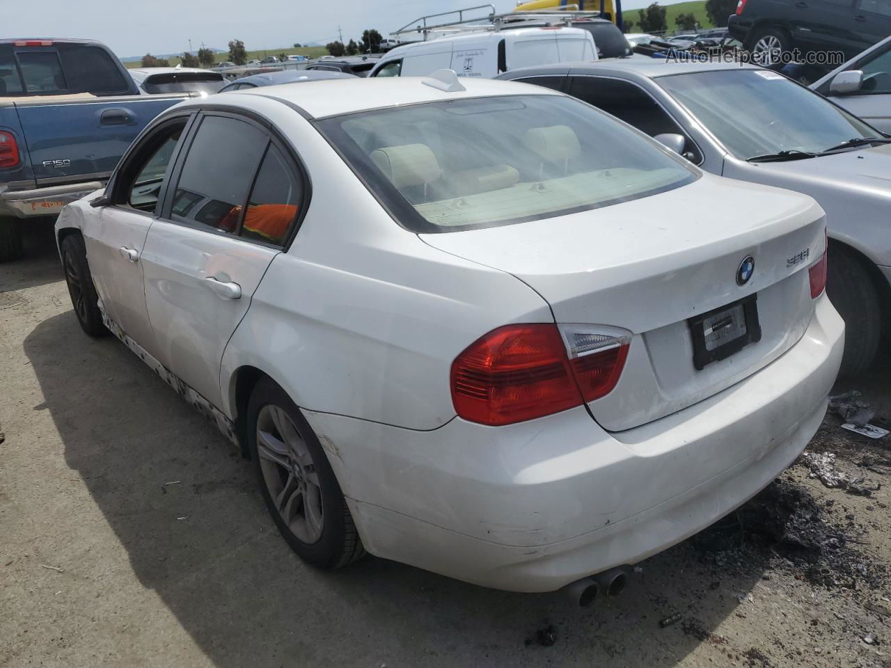 2008 Bmw 328 I White vin: WBAVA33588P143614