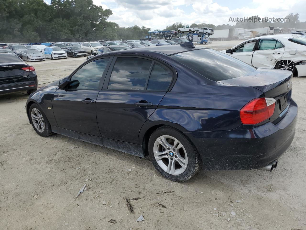 2008 Bmw 328 I Blue vin: WBAVA335X8KX84356