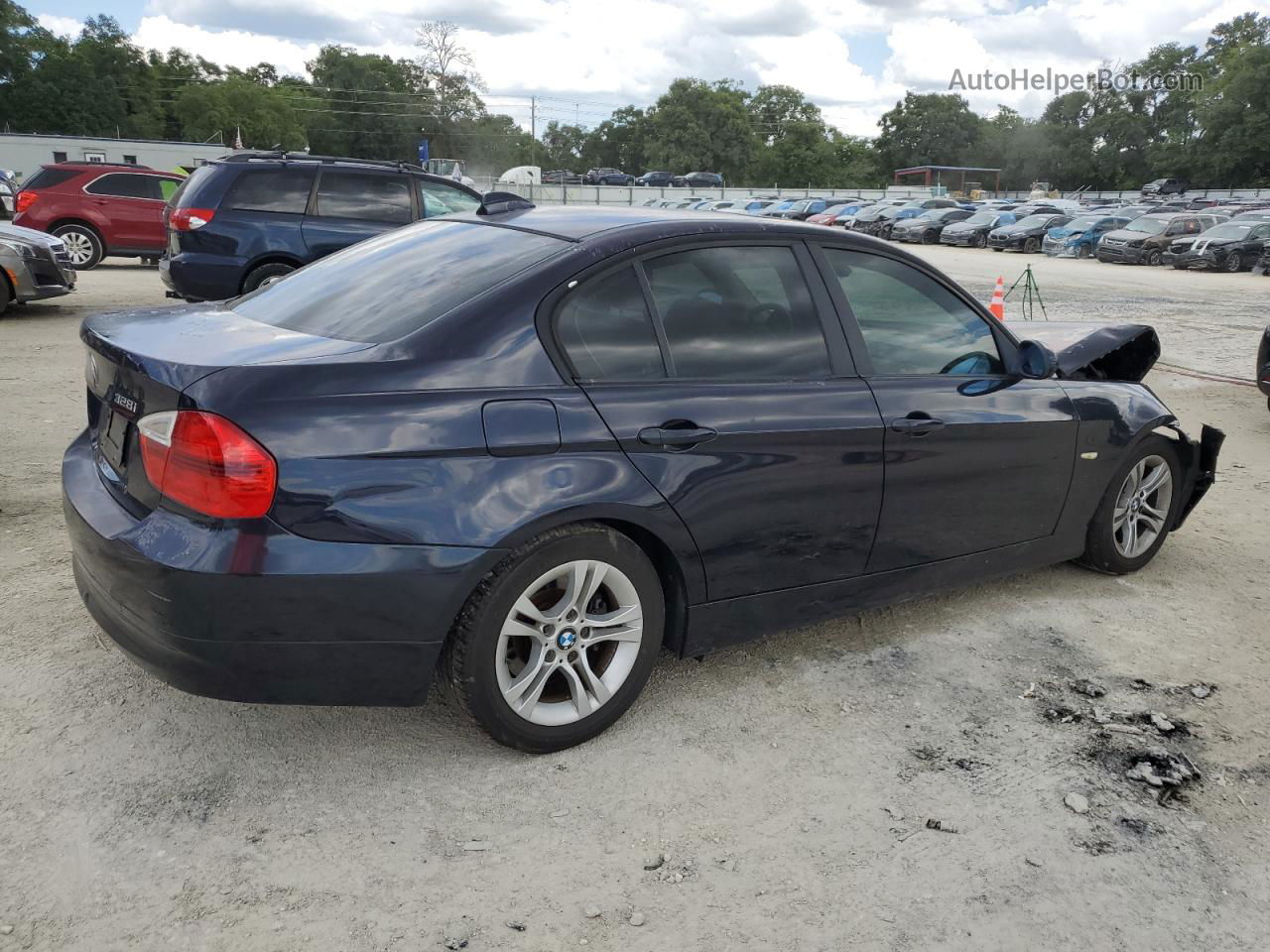 2008 Bmw 328 I Blue vin: WBAVA335X8KX84356