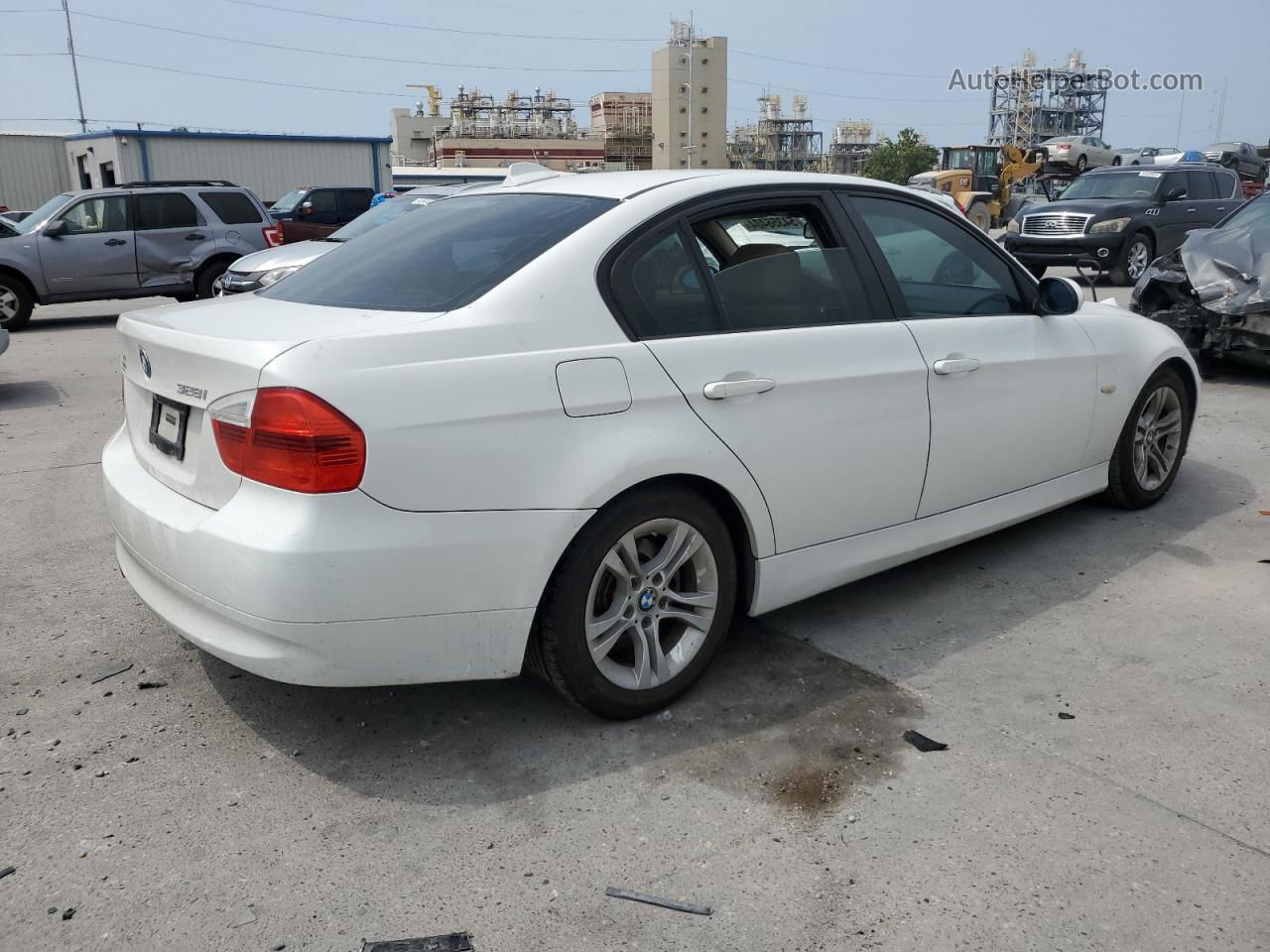 2008 Bmw 328 I White vin: WBAVA37508NL18234