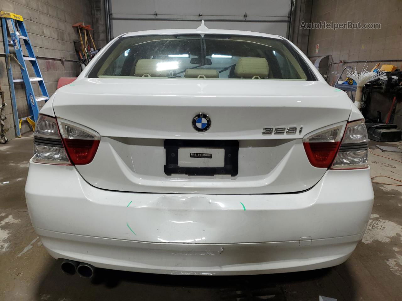 2008 Bmw 328 I White vin: WBAVA37508NL54246