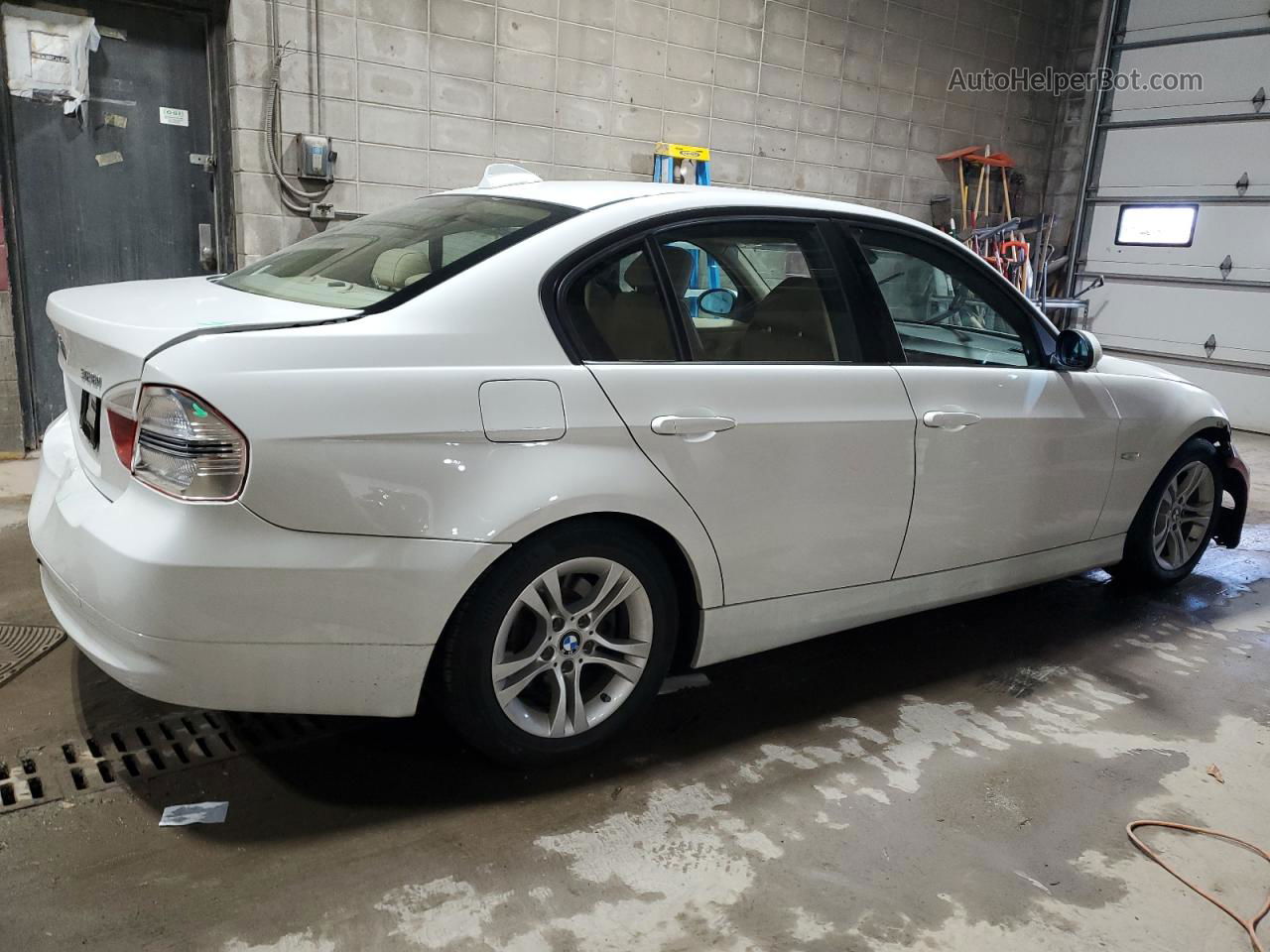 2008 Bmw 328 I White vin: WBAVA37508NL54246